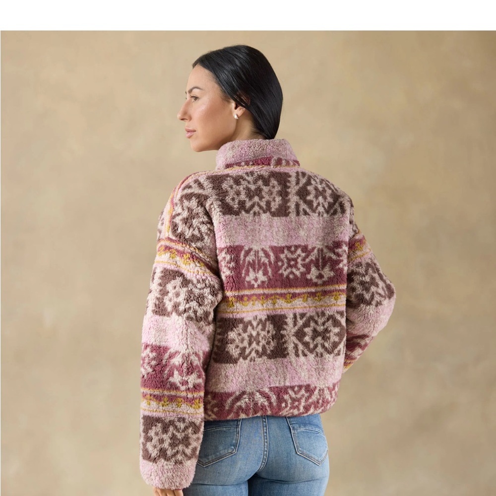 Sundance Printed Heidi Sherpa Pullover, NWOT, XL - Picture 4 of 7